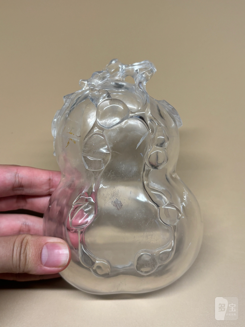 清 水晶圆雕福禄笔洗 - 图6